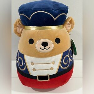 NWT, Squishmallows 12" Braven Bear Nutcracker, Christmas Plush
